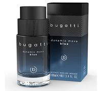 Bugatti Profumo 100 ml, profumo aromatico al agrume, profumo da uomo con combinazione tonificante di lavanda, limone e muschio, Dynamic I Move I Blue I marittimo, fresco e sensuale caldo