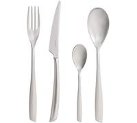 BUGATTI, Riviera, Set Posate 24 Pezzi in Acciaio Inox 18/10 Satinato. Servizio Posate per 6 Persone Composto da 6 Cucchiai, 6 Forchette, 6 Coltelli e 6 Cucchiaini caffè