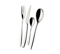 BUGATTI, Riviera, Set Posate 50 Pezzi in Acciaio Inox 18/10. Servizio per 12 Persone Composto da 12 Cucchiai, 12 Forchette, 12 Coltelli, 12 Cucchiaini, 1 Forchetta Servire e 1 Cucchiaio Servire