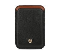 bugatti Roccia Portacarte magneticoin pelle, portafoglio slim con protezione RFID - Nero/Cognac