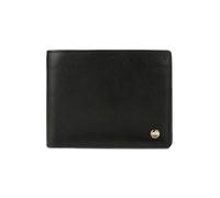 bugatti Roccia piccolo portafoglio in pelle da uomo con protezione RFID, effetto Saffiano - Nero/Cognac