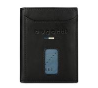 bugatti Romeo portacarte in pelle con scomparto AirTag e protezione RFID, portafoglio sottile con ampio spazio, nero