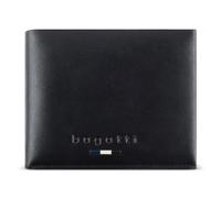 bugatti Romeo Portafoglio da uomo interamente realizzato in morbida pelle bovina, portafoglio RFID in formato orizzontale con patta, nero