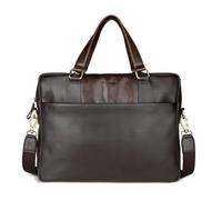 bugatti Ryan Borsa business in pelle bovina con scomparto per laptop da 15", borsa da uomo marrone