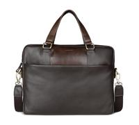bugatti Ryan Cartella in pelle bovina con scomparto per laptop da 15“, borsa da uomo marrone
