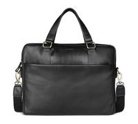 bugatti Ryan Borsa business in pelle bovina con scomparto per laptop da 15”, borsa da uomo nera
