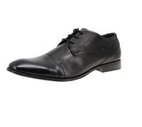 bugatti Scarpa Bassa Business In Pelle, Derby Con Punta Incrociata E Linee Eleganti, Scarpe Stringate Derby Uomo, Nero, 45 EU