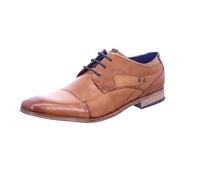bugatti Scarpa Bassa Business In Pelle, Derby Con Punta Incrociata E Linee Eleganti, Scarpe Stringate Derby Uomo, Cognac, 44 EU