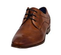 bugatti Scarpa Bassa Business Realizzata In Pellami Di Alta Qualità, Derby Dalle Linee Eleganti, Scarpe Stringate Derby Uomo, Cognac, 42 EU