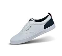 Bugatti Scarpe da Uomo comode con Lacci in Memory Foam, Eleganti, Casual, Facili da Indossare, in Solette intercambiabili, Bianco, 42 EU