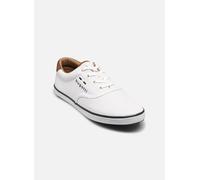 bugatti Uomo Sneaker in tela di cotone, scarpa bassa in tela con suola flessibile, Bianco, 42 EU