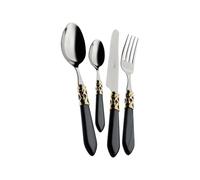 Bugatti Set 24 Posate Aladdin Inox Ghiera Oro Nero