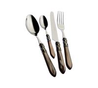 Bugatti Set 49 Posate Aladdin Ghiera Argento Antico Onice