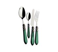 Bugatti Set 49 Posate Aladdin Ghiera Argento Antico Verde