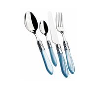 Bugatti Set 49 Posate Aladdin Ghiera Cromata Azzurro Cielo