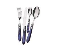 Bugatti Set 49 Posate Aladdin Ghiera Cromata Blu