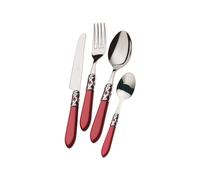 Bugatti Set 49 Posate Aladdin Ghiera Cromata Bordeaux Seta
