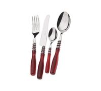 Bugatti Set 49 Posate Arianna Ghiera Cromata Bordeaux