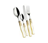 Bugatti Set 49 Posate Selene Ghiera Dorata Avorio