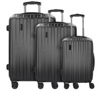 bugatti Set di valigie Lima 2.0 FL a 4 ruote 3 pezzi con doppie ruote nero