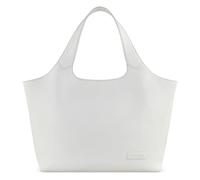 bugatti Elsa Systembag M in pelle di vacchetta, borsa da donna con 3 tasche extra, incluso scomparto per laptop (13"), bianca