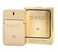 bugatti Signature - Profumo intenso da uomo, 100 ml, Eau de Toilette speziato, per momenti d'oro, profumo da uomo, con sfumature di pelle, zafferano, ambra, muschio e vaniglia, profumo da uomo