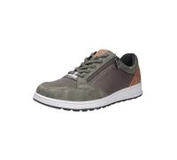 bugatti Uomo Sneaker Casual con Cerniera, Suola Resistente, Verde Scuro, 45 EU