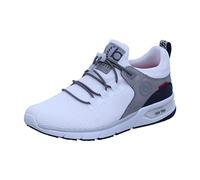 bugatti Sneaker Sportive Con Memory Foam Dal Design Sportivo, Lacci Elastici, Traspiranti, Sneaker Uomo, Bianco, 45 EU