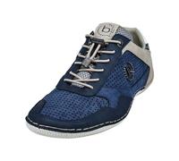bugatti Sneakers casual con suola flessibile, scarpe stringate con memory foam, lacci elastici Uomo, Blu Blu Scuro, 45 EU