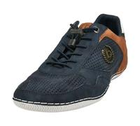 bugatti Sneakers casual con suola flessibile, scarpe stringate con memory foam, lacci elastici Uomo, Blu Scuro, 41 EU