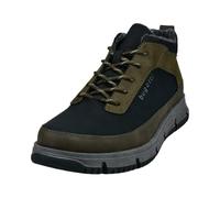 bugatti Stivali stringati da uomo, con fodera fredda, plantare intercambiabile, Black Dark Green 1071, 46 EU