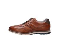 bugatti Uomo Casual sneakers stringate in pelle con rifiniture fatte a mano, Cognac, 41 EU