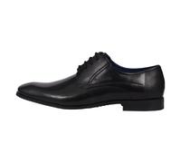 bugatti Uomo Classica scarpa business bassa realizzata in pelle, derby dalla calzata comoda, Nero, 48 EU