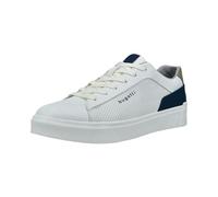 bugatti Uomo Scarpe sportive con lacci, Sneaker da uomo, Offwhite Dark Blue 2141, 44 EU