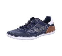 bugatti Uomo Sneaker casual alla moda con dettagli logo e suola flessibile, Blu Scuro, 44 EU