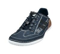 bugatti Uomo Sneaker casual alla moda con dettagli logo e suola flessibile, Blu Scuro, 44 EU