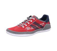 bugatti Uomo Sneaker casual alla moda con dettagli logo e suola flessibile, Rosso, 44 EU