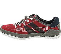 bugatti Uomo Sneaker casual alla moda con dettagli logo e suola flessibile, Rosso, 46 EU