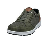 bugatti Uomo Sneaker Casual con Cerniera, Suola Resistente, Verde Scuro, 44 EU