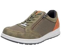 bugatti Uomo Sneaker Casual con Cerniera, Suola Resistente, Verde Scuro, 45 EU
