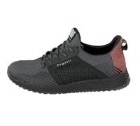 bugatti Uomo Sneakers in mesh traspirante, sneakers in memory foam, lacci elastici, Nero, 41 EU