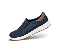 bugatti Uomo Sneakers Slip-on Casual, Ciabatte con Fascia Elastica e Logo, Blu Scuro, 44 EU