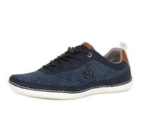 bugatti Uomo Sneakers Sportive con Funzione Soft Fit, Lacci Elastici, Cognac Blu Scuro, 45 EU