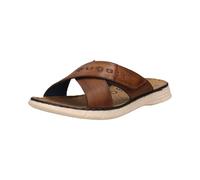 bugatti Uomo Zoccoli estivi in pelle e tessuto, Cognac, 41 EU