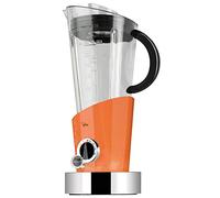 BUGATTI, Vela Evolution, Frullatore Elettrico per Frullati e Smoothie, Funzione Tritaghiaccio Inclusa, 4 velocità, Capacità 1.5 litri, 500 W, Design Innovativo (Arancio)
