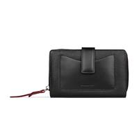 bugatti Viola Portafoglio da donna L in pelle con chiusura a zip e protezione RFID - nero/rosso