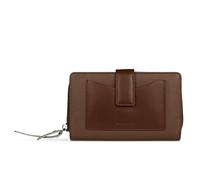 bugatti ViolaPortafoglio da donna L in pelle con chiusura a zip e protezione RFID - grigio/cognac