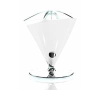 BUGATTI, Vita, Spremiagrumi Elettrico con Caraffa in vetro soffiato temperato inclusa, Capacità 0.6 litri, Filtro in Acciaio Inox, 80 W (Bianco)