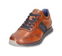 bugatti Vollleder-Sneaker im Businesslook mit Schriftzug An der Seite, Scarpe da Ginnastica Uomo, Cognac 6300, 44 EU