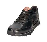 bugatti Vollleder-Sneaker im Businesslook mit Schriftzug An der Seite, Scarpe da Ginnastica Uomo, Nero 1000, 44 EU